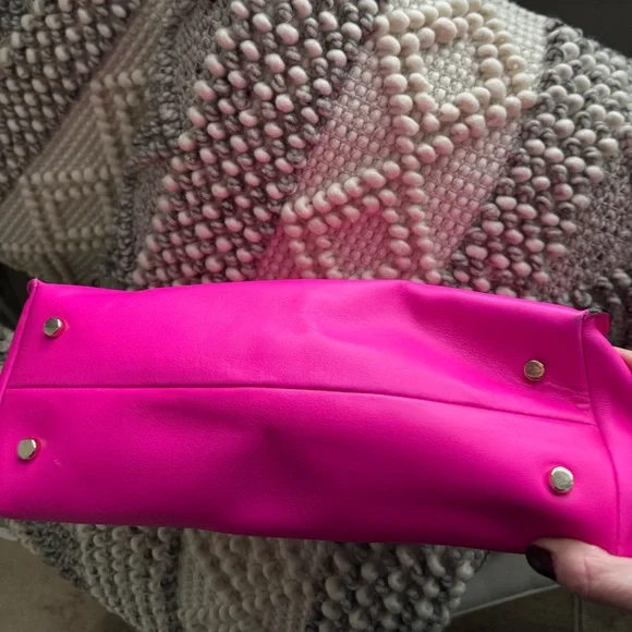 Kate Spade Hot Pink Leather Tote Bag - Picture 5 of 6